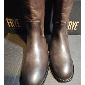 FRYE Melissa Button 2 Knee High Riding Boots Women's Size 5.5M Smoke Leather